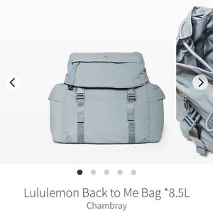 Lululemon back to me bag